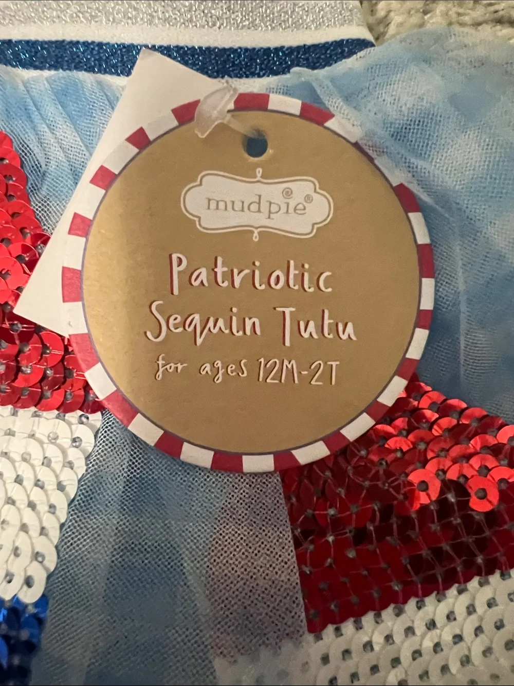 Mud Pie patriotic sequin